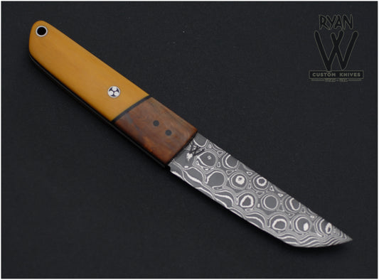 Custom Damascus Tanto 4